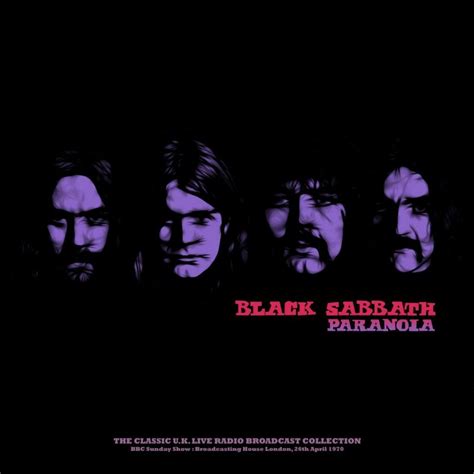 Black Sabbath Paranoia Bbc Sunday Show London 1970 Purple Vinyl