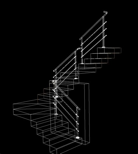 Stair Railing Dwg Block For Autocad Designs Cad