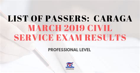 List Of Passers CARAGA March Civil Service Exam Professional Level CSE Reviewer