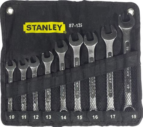 Stanley 9 Pc Combination Wrench Set 10~19mm Fastening Tools