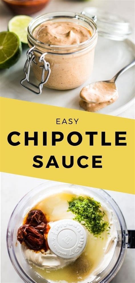 This Easy Chipotle Sauce Recipe Is Made With Only 4 Ingredients And Is