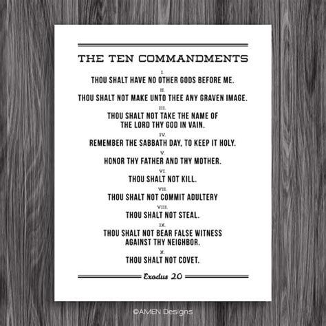 10 Commandments Print Out 16 Sacred Ten Commandments Printables