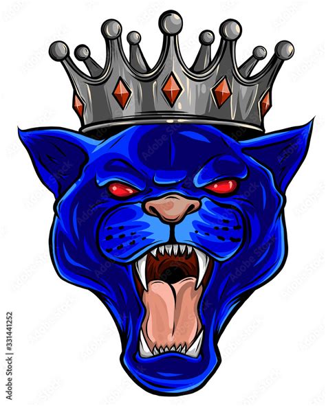 Cougar Panther Mascot Head Vector Illustration Graphic Stock Vector