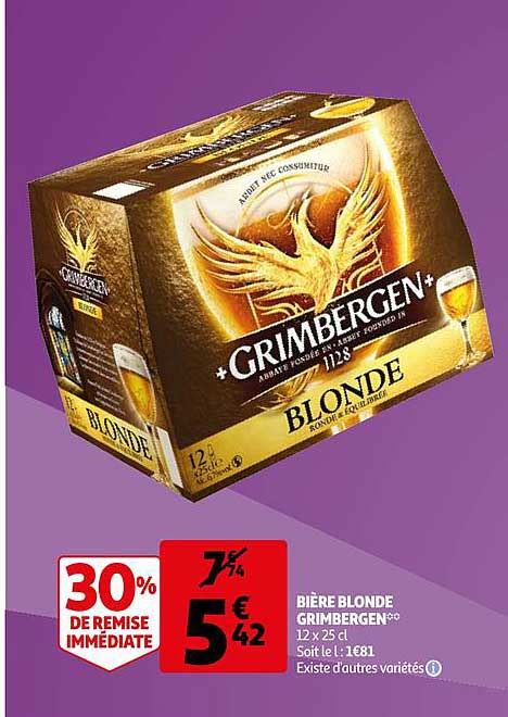 Promo Bière Blonde Grimbergen Chez Auchan Icataloguefr