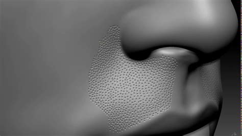 Male Single Pore Placement Zbrush Realistic Skin Detailshd Geometry
