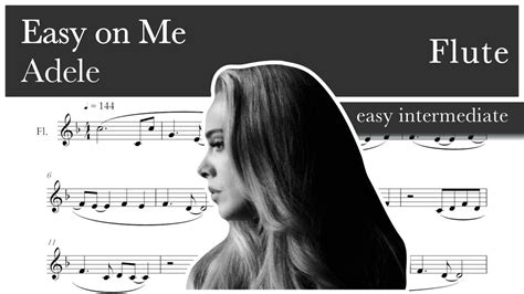 Easy On Me Adele Flute Sheet Music Easy Intermediate Youtube