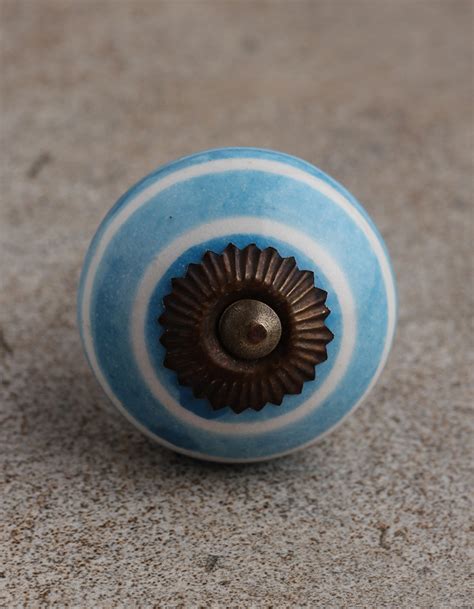 Turquoise And White Cabinet Knob Knobco