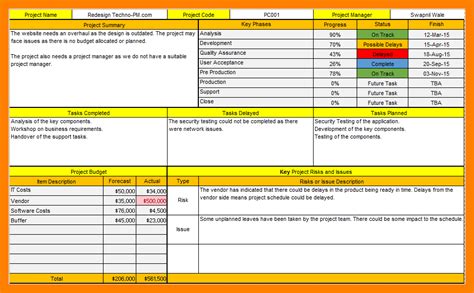 Efficient Daily Status Report Template
