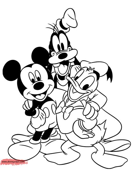 Mickey with his arm around pluto new Mickey Mouse & Friends Coloring Pages 2 | Disney's World ...