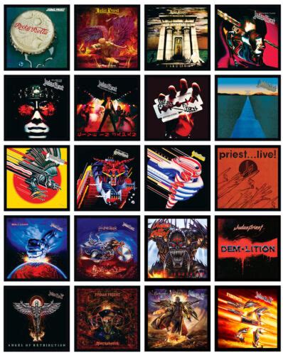JUDAS PRIEST Pack Album Cover Discography Magnets Lot Heavy Metal Firepower EBay