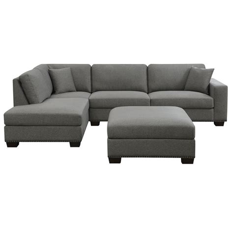 See more ideas about thomasville, thomasville sofas, thomasville furniture. Thomasville Artesia Grey Fabric Sectional Sofa with Ottoman | Costco UK