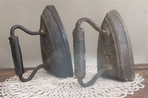 Pair Of Antique Cast Iron Sad Irons By Myvintagelane On Etsy
