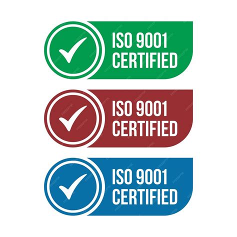 Premium Vector Set Of Iso 9001 Certified Badge Icon Certification