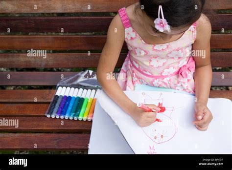 Child Drawing Stock Photo Alamy