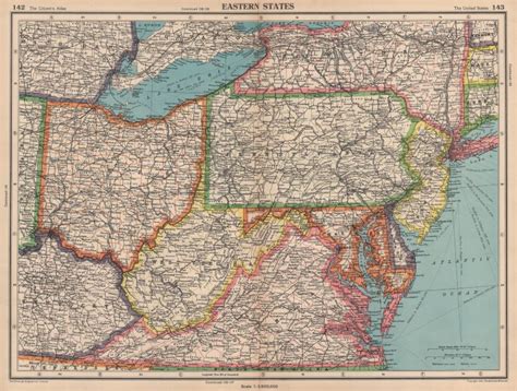 Usa Eastern States Wv Virginia Pennsylvania Md Delaware New Jersey Ohio