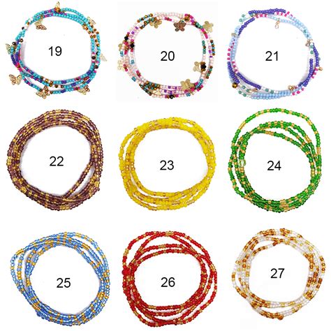 Gaby Bohemian Body Jewelry Popular Elastic Colorful Rice Waist Beads