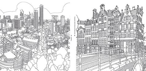 Books life escapes coloring collection 3 with 100 grayscale coloring pages: Fantastic Cities — A Coloring Book for Adults — Tools and Toys