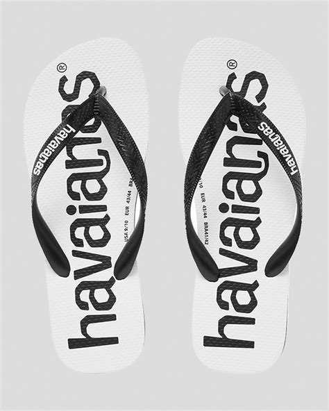 Havaianas Top Logo Mania Thongs In Blackblack Fast Shipping And Easy