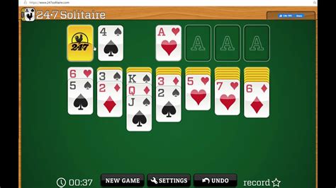 Play 247 Solitaire Card Game Free Online Card Game Youtube