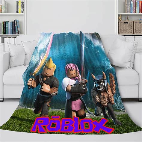 Roblox Bedding Flannel Fleece Blanket Dunelm Quilt Wrap Nap Blankets