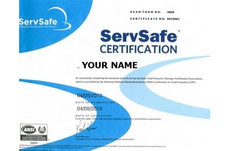 Servsafe Food Manager Certification