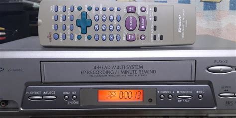 Sharp Head Vhs Vcr Video Cassette Player Recorder Tv Home