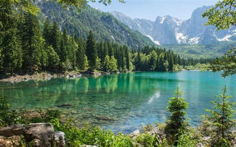 Turquoise Lake Wallpaper Nature And Landscape Wallpaper Better