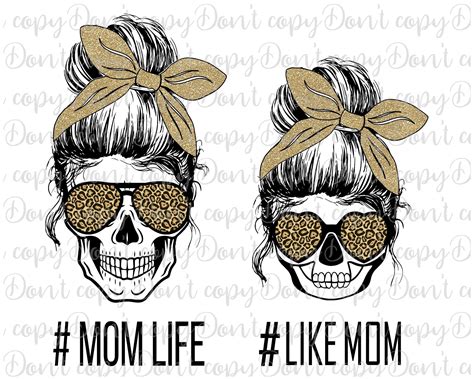 Skull Mom Life Mom Life Skull Png Skull Mom Png Skull Cheetah