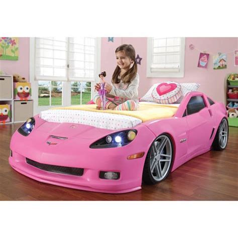This car bed is not only a boy bed frame, it's also a remarkable gift to your boy. Step2 Corvette Convertible Toddler to Twin Bed with Lights ...