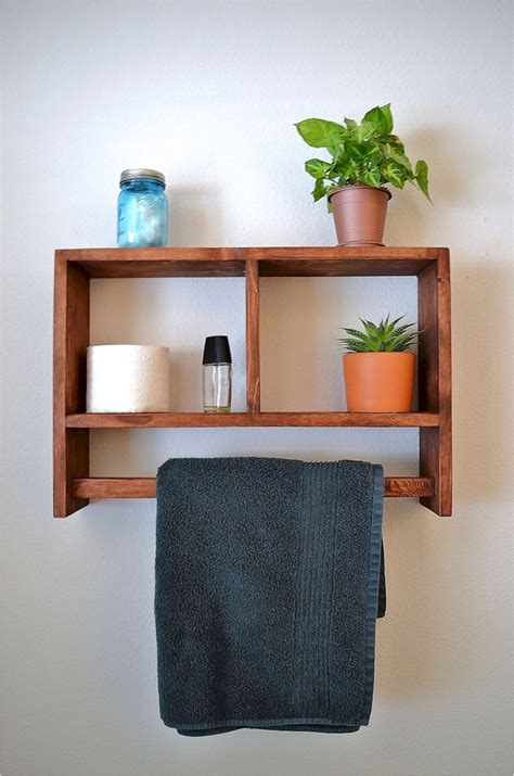 20 Extraordinary Rustic Bathroom Wall Shelves And Organization Ideas