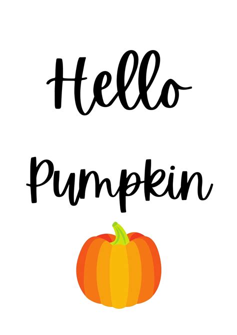 Hello Pumpkin Halloween Fall Print Available In A4 And A5 Etsy