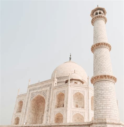 Minaret Of Taj Mahal Agra In India Photo Free Architecture Image On