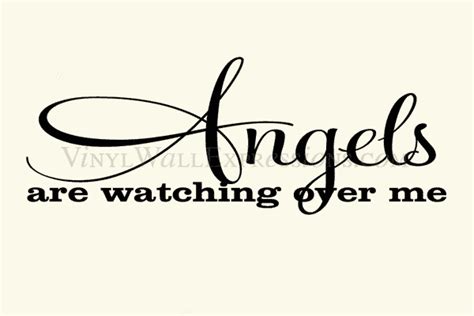 Angels Are Watching Over Me Wall Decal Vinyl Wall Lettering R 121•vinyl