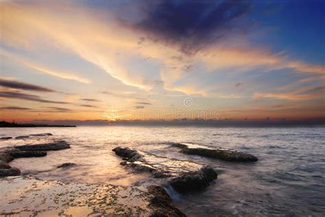 Sunrise Over Sea Stock Photo Image Of Beach Rocks Marine 19512204