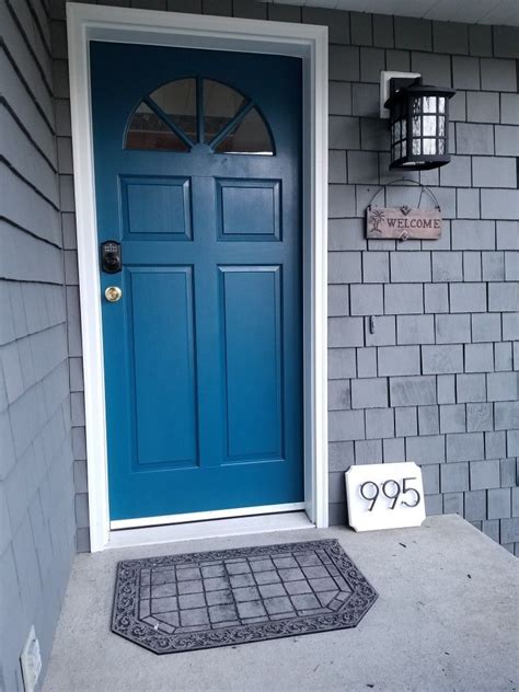 Deep Sea Dive Blue Door For Our Newly Dark Grey House Sherwin Williams
