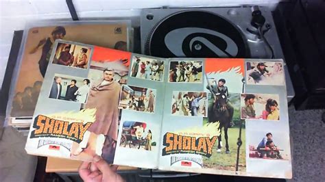 Rare Bollywood Vinyl Lp Sholay Triple Lp Tri Gatefold Soundtrack And