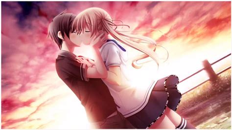 Cute Anime Couple Kissing Wallpapers Wallpaper Cave