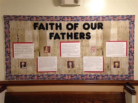 Fathers Day July 4th Church Bulletin Board Idea Founding Fathers