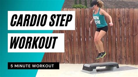 5 Minute Step Workout Cardio Interval Class Workout At Home Youtube