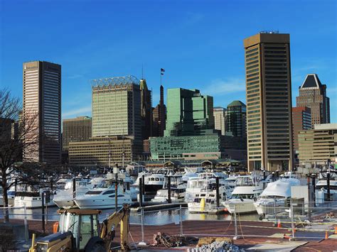 Downtown Baltimore Skyline From The Inner Harbor Photograph By