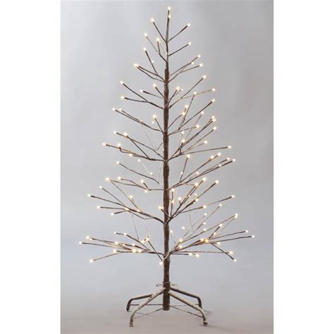 Brown Snowy Twig Light Up Christmas Tree 150cm Brandalley