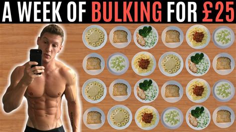 A Week Of Bulking For £25 Meal Prep On A Budget Youtube
