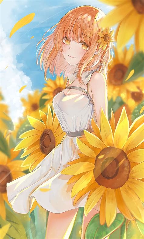 1920x1080px 1080p Free Download Girl Sunflowers Flowers Field