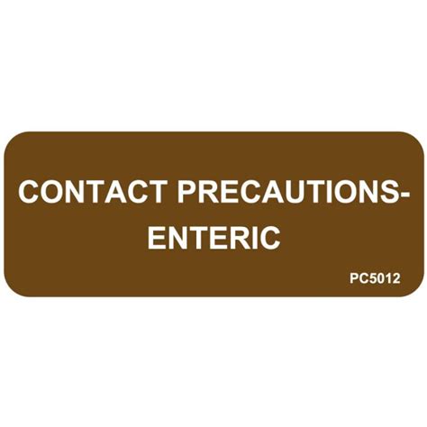 Contact Precautions Enteric Labels 2 14 X 78 United Ad Label