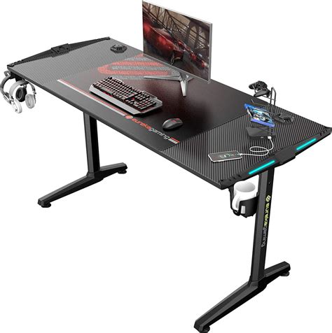 Eureka Ergonomic Gaming Table Large With P55 Gamer Table With Rgb