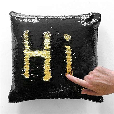 Mermaid Magic Colour Changing Sequin Shiny Cushion Cover Case Black