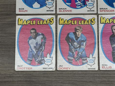 O Pee Chee Toronto Maple Leafs Lot Of Ellis Spencer Baun Ley