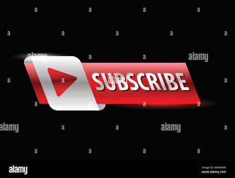 Vector Illustration Youtube Subscribe Button Stock Vector Image And Art