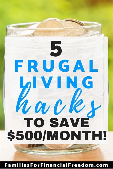 5 Simple Frugal Living Hacks To Save More Money Save 500 Or More Per