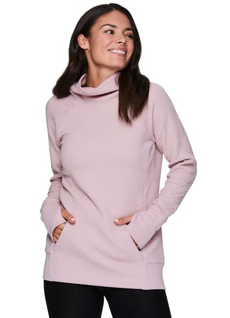 Sweaters Women Pullovers Rbx Active Womens Space Dyed Cowl Neck Pullover Sweatshirt Anps